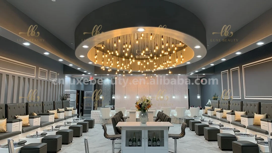 LuxeBeauty Спа-педикюрное кресло с ванной для ног Роскошное элегантное кресло для педикюра с сантехническим педикюрным стулом для использования в маникюрном салоне