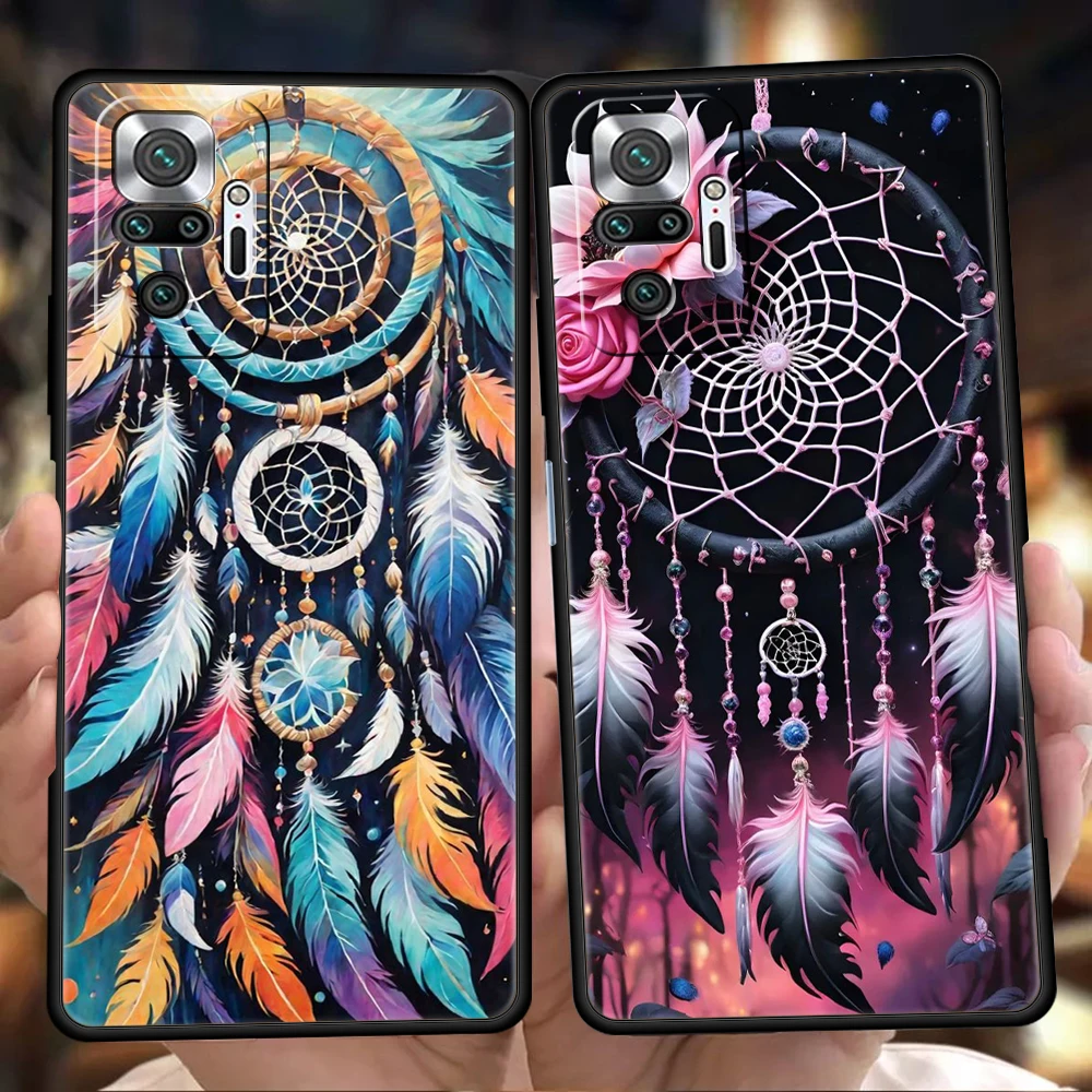 Funda de teléfono para Redmi 14C/13C/12C/10C/9A/8A/9/8/Note/14/13/12/10/11/Pro/5G/4G, carcasa suave de TPU, Fundas Mandala Dreamcatcher