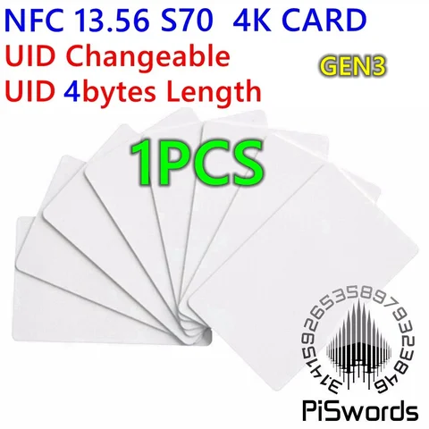 NFC 13.56Mhz S70 UID 0 block 4 bytes GEN3 rewrite changeable rfid card 4Byte writeable  chinese magic card copy clone