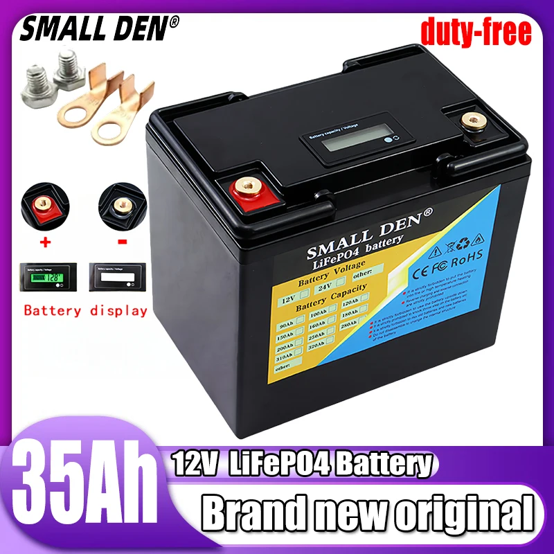 

12A 35Ah lifepo4 Batterie 650W 4S LCD Display eingebaut in BMS 12.8V elektrisches Boot RV Camping Spielzeug Auto Inverter Sol AA