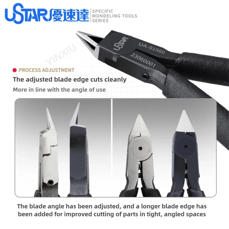 USTAR Chrome Vanadium Side Cutter Double Edge Cutting Pliers for Gundam Military Scale Model Sprue Cutting & DIY Hobby Craft - view 5