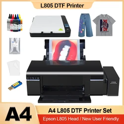 A4 DTF Printer Bundle For Epson L805 Converted DTF Printer T-Shirt Printing Machine Direct Transfer Film A4 DTF Impressora