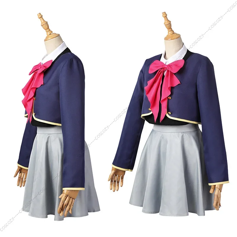 Anime Oshi No Ko Hoshino Rubii Cosplay Costume Wig Campus Uniforms Coat Shirt Short Skirt Vest Stage Girl Cosplay Event Surprise