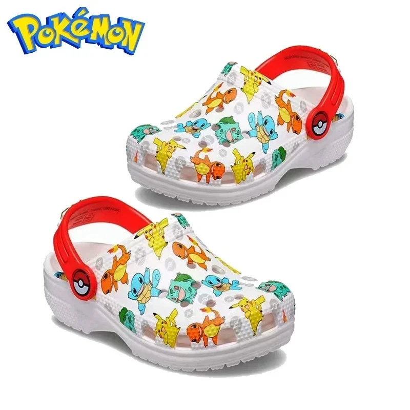 Kawaii Pokemon Hole Sandals Pikachu Squirtle Charmander Eva pantofole Anime-Style Beach Home Shoes regali estivi perfetti per i bambini