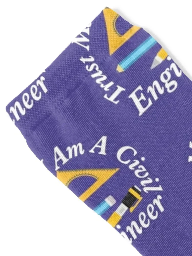 trust me i am a civil engineer black t shirt Socks designer brand Novelties winter gifts colored Ladies Socks Men's