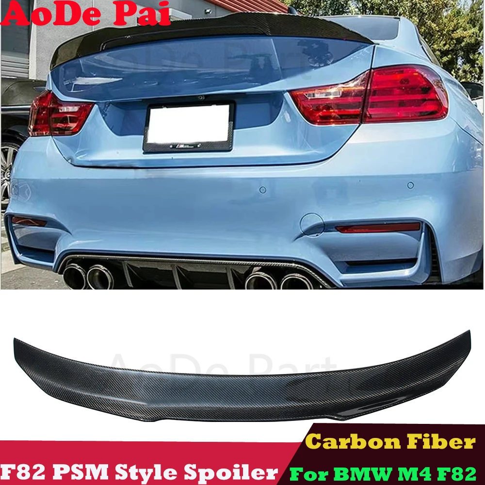 

PSM Style Carbon Fiber & FRP Rear Ducktail Trunk Wing Spoiler lip for BMW M4 F82 2 Door Coupe 2014-2020