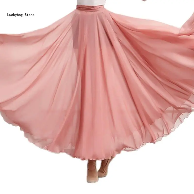 Full Length Skirt for Dance Performances and Practice Swing Long Skirts