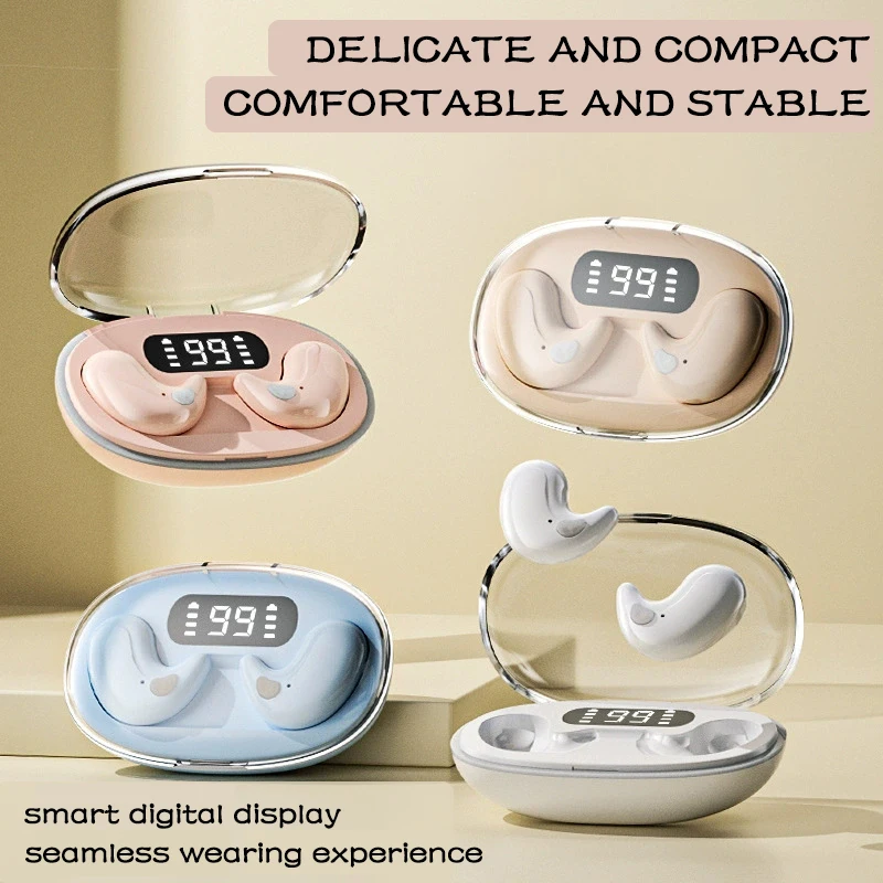 

Intelligent Digital-display Noise-canceling Wireless Bluetooth Headset With Waterproof and Call Functions and Ergonomic Design