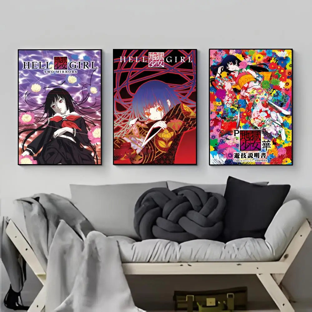 Supernatural Mystery Anime H-Hell Girl Poster Elegant Indoor Artwork Design & Contemporary Home Decor