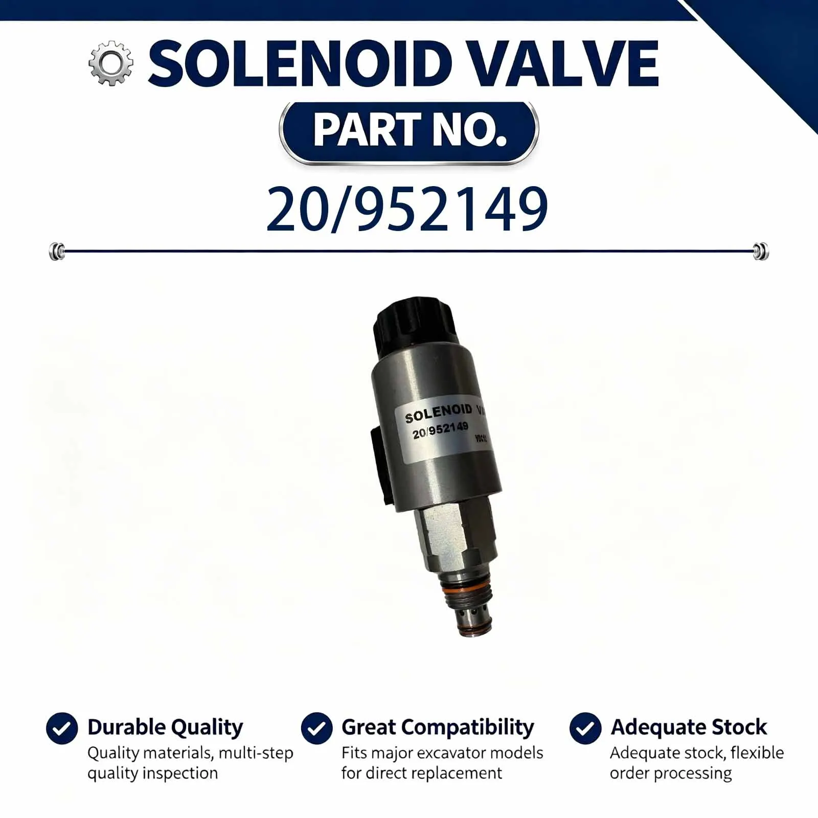 New Solenoid Valve 20/952149 Compatible for JCB Spare Parts