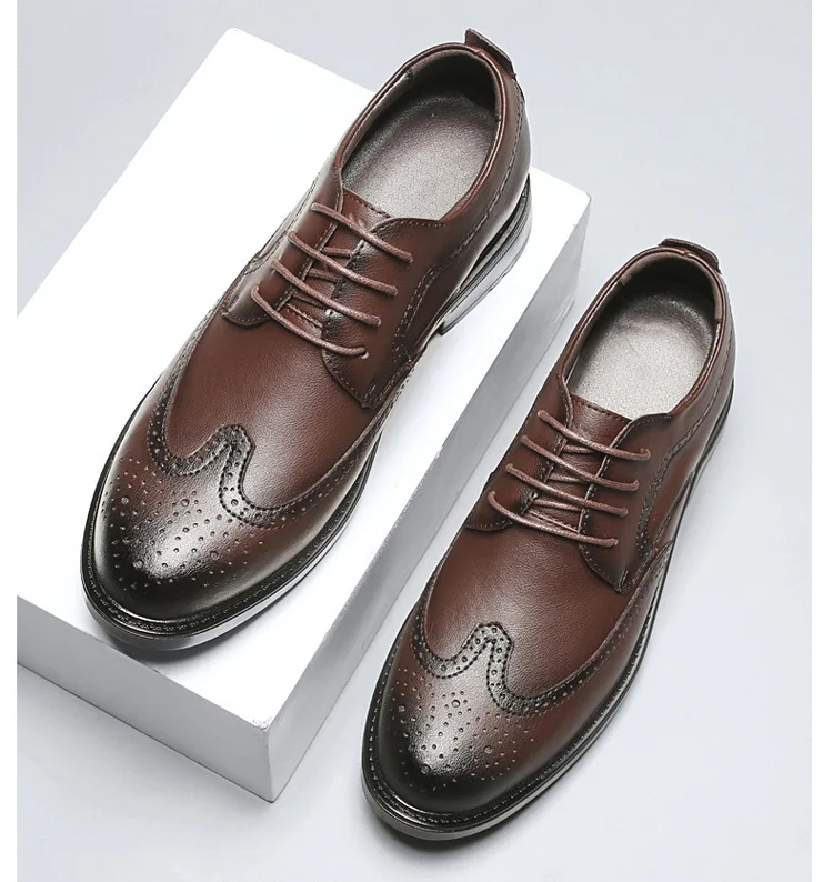 Zapatos de hombre para aumentar la altura, con tacón bajo, transpirables, duraderos, antideslizantes, cómodos, ligeros, que aumentan de altura en 6/8 centímetros.