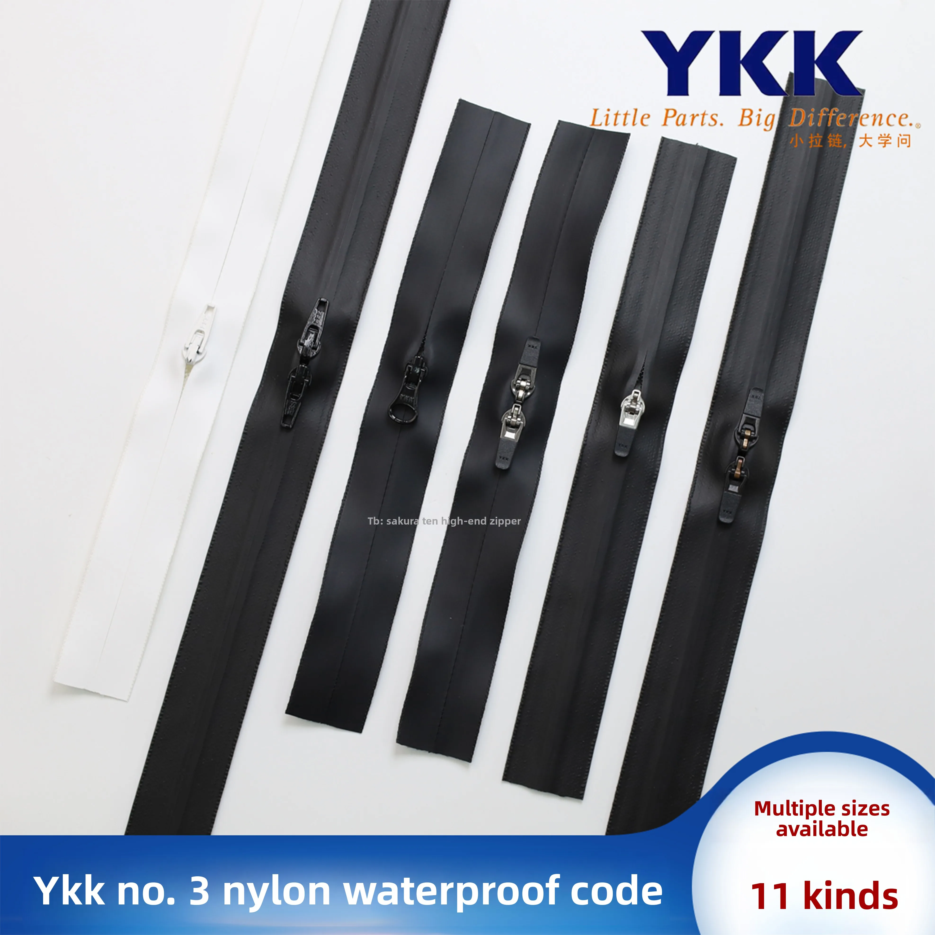 2 pcs YKK3 Nylon Waterproof Code Zipper Pants  Pocket  Handmade Genuine