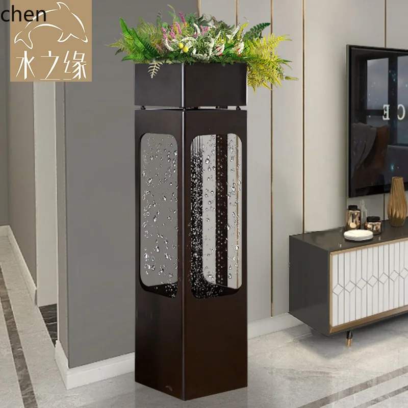 

CP floor-to-ceiling ornaments, flowing water fountain, circulating water entrance, modern living room decoration