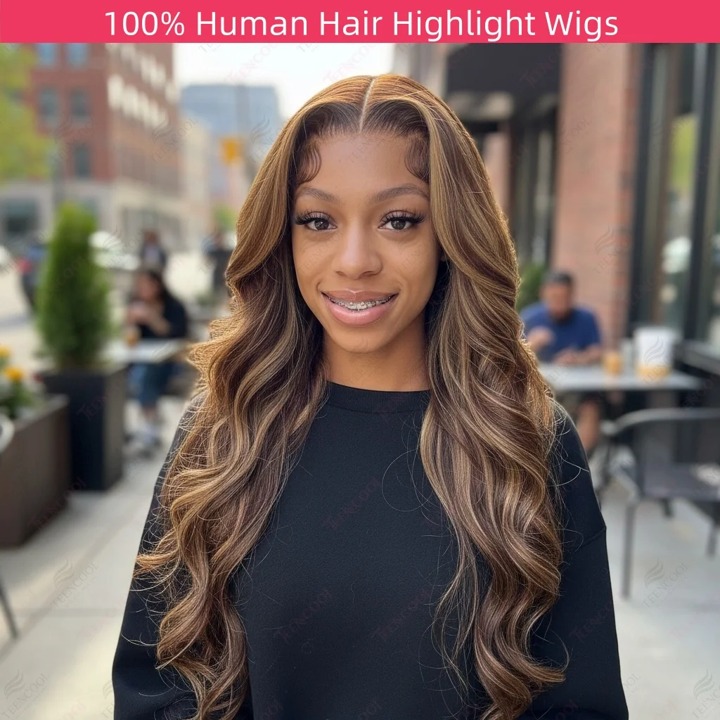 

Highlight Body Wave Wig Human Hair 13X4 Lace Frontal Wig P427 Blonde Ombre 13X6 Hd Lace Front Цветной парик для женщин 30 36 дюймов
