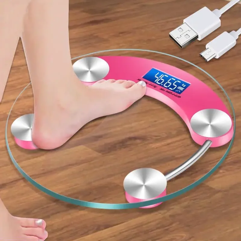 Household USB Rechargeable Electronic Scale Precise Home Health Scale Human Body Scale Adult Weight Loss Scale Accurate Device