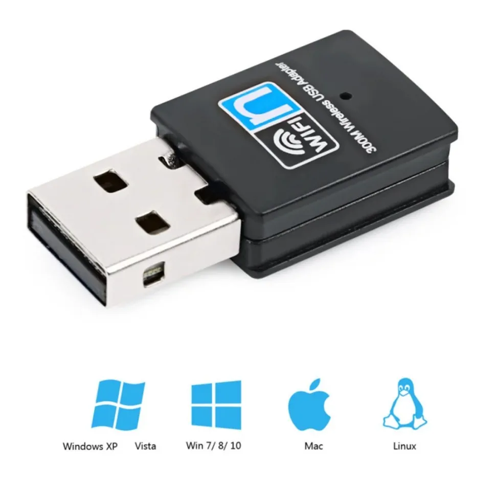 Adaptateur USB Wifi 300Mbps, Antenne USB, Dongle Ethernet 802.11 N pour Win7 8 10 11 Ordinateur Portable Ordinateur de Bureau PC