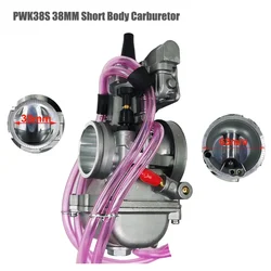 PWK38S PWK 38mm Air Stryker AG Short Body Carburetor For KTM 125 250 300 TE250 SX125 YZ125 KX125 YZ250 2T Dirt Bike Carburador