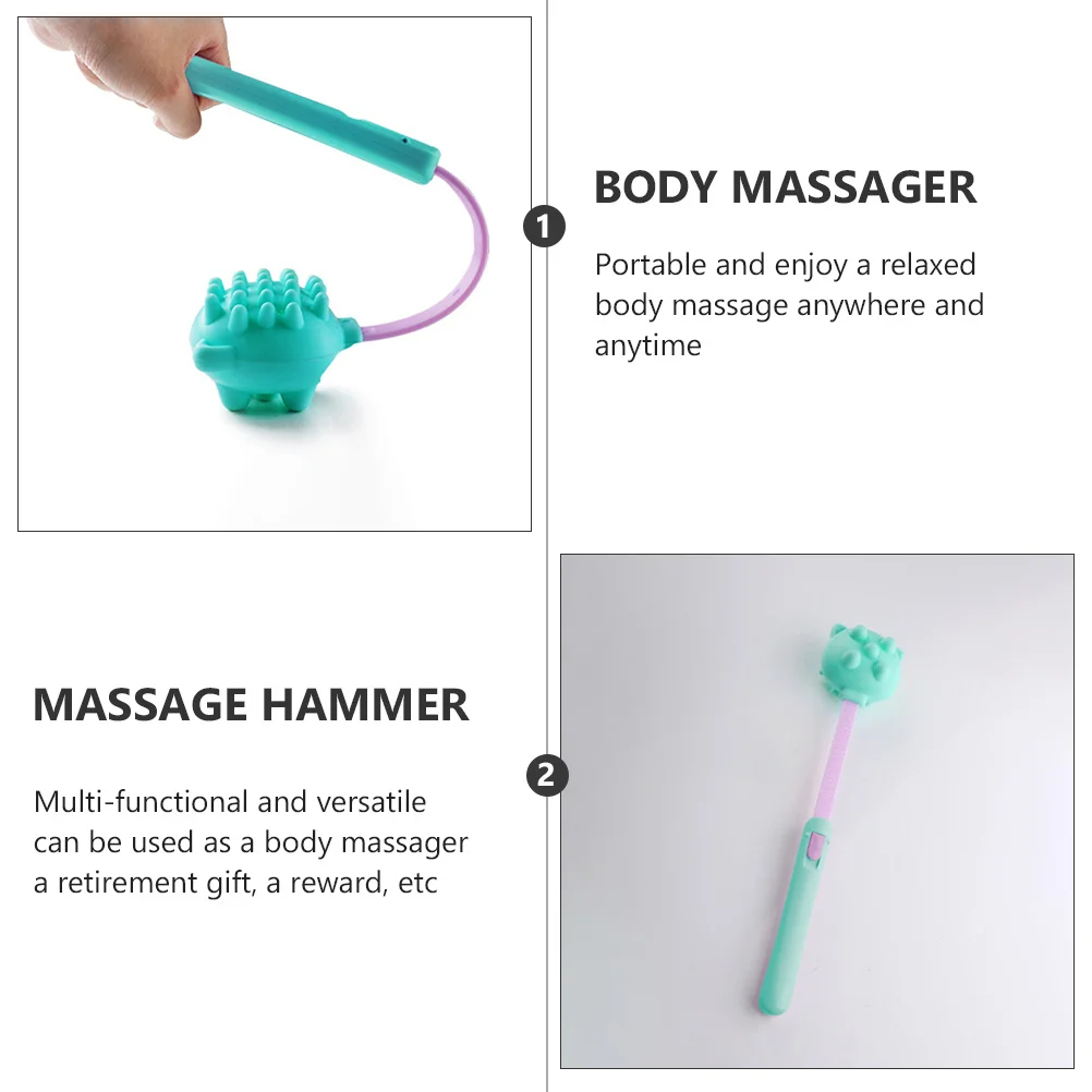 مطرقة تدليك محمولة مريحة بمقبض طويل مدلك الجسم للظهر والرقبة والكتف أداة استرخاء العضلات هدية التقاعد #5