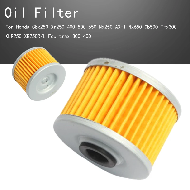 

Oil Filter For Honda Cbx 250 Xr250 Xr400 Xr600 Xr650 250 500 650 Nx250 Nx650 Gb500 Trx300 Fourtrax 300 400