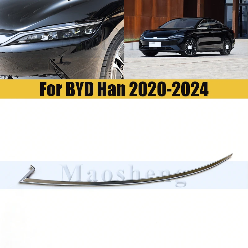 

Front Headlamp Trim Strip For BYD Han 2020-2024 Headlight Head Light Lamp Decorative Strip ABS Chrome