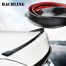 Universal 5D Fibra De Carbono Preto Brilhante Spoilers, DIY Refit, Car-Styling Acessórios, 1,5 m