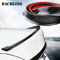 Universal 1.5M Car-Styling 5D Carbon Fiber Car-Styling 5D Fiber Shiny Black Spoilers DIY Refit Spoiler for Car Accessories