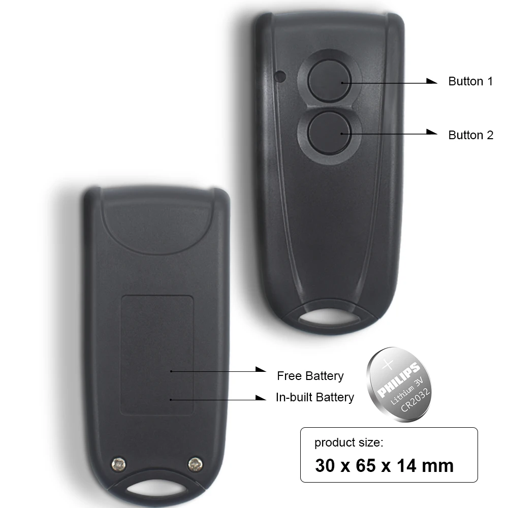 ECOSTAR RSE2 RSC2 433MHz Control remoto de código rodante Control remoto Ecostar con batería