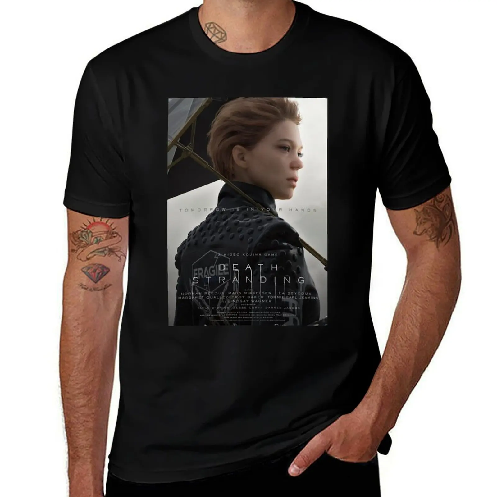 

Tomorrow Is In Your Hand Fragile - Death Stranding T-Shirt men t shirt cotton 100% cotton t shirts man 100% anime tshirt T-Shirt