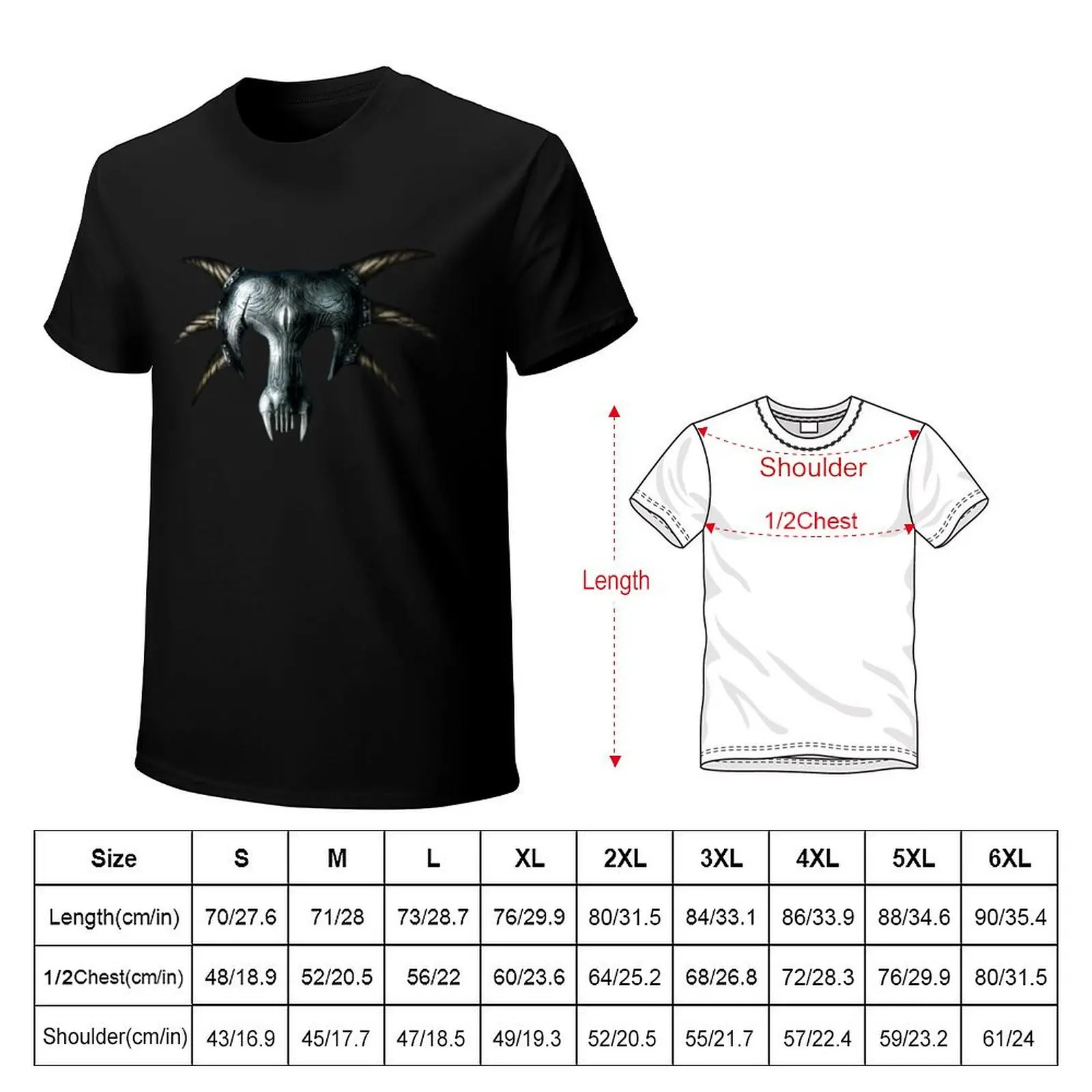 Gothic PiranhaBytes sleeper mask T-Shirt Fashion Graphic Tee for Men