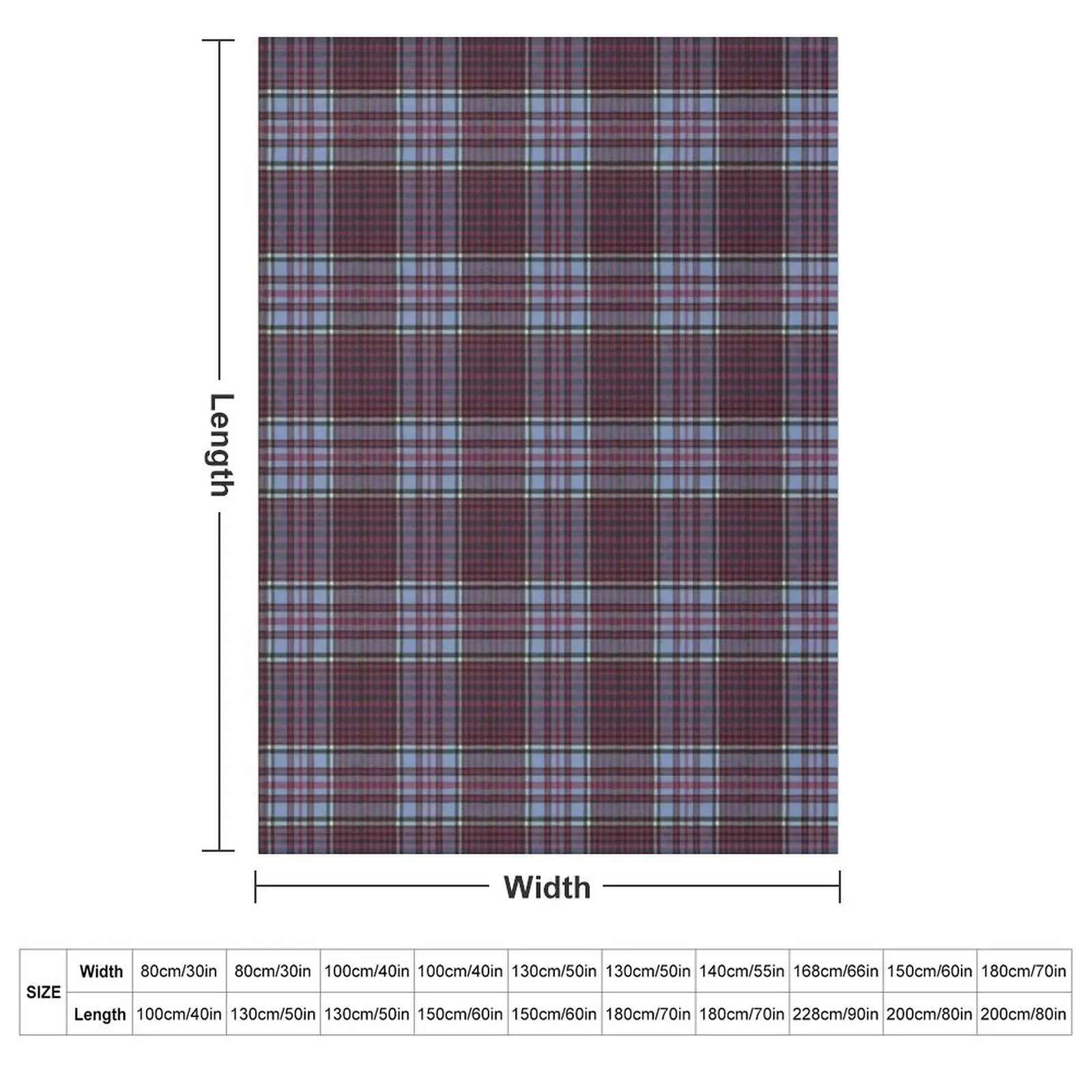 Royal Canadian Air Force Tartan Throw Blanket couch cozy soft plush fuzzy picnic outdoor blanket