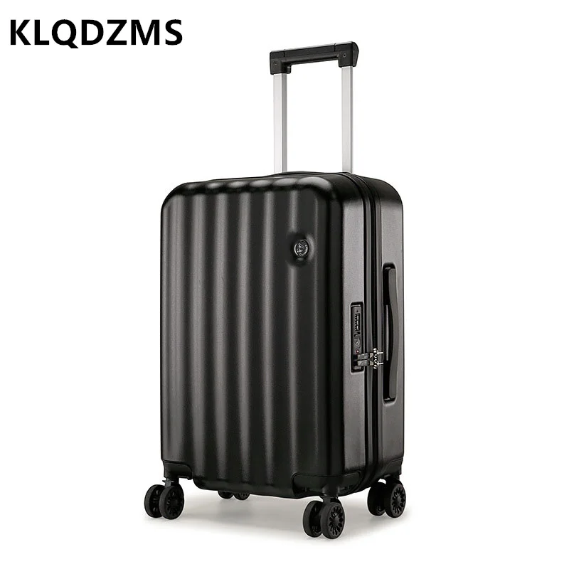 KLQDZMS ABS+PC Cabin Suitcase 20 Inch Boarding Case 24” Trolley Case Women's Combination Box Men's Carry-on Travel Luggage