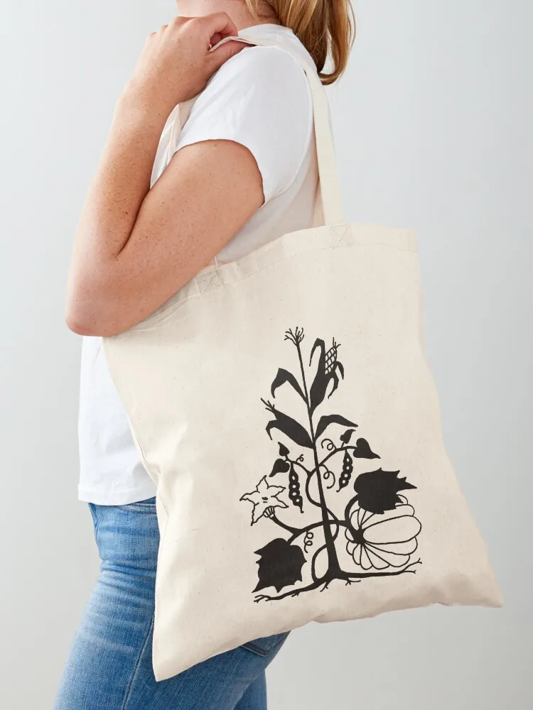 

Three Sisters - Corn, Beans and Squash Tote Bag shopper bag woman Canvas shoulder bag custom tote canvas tote