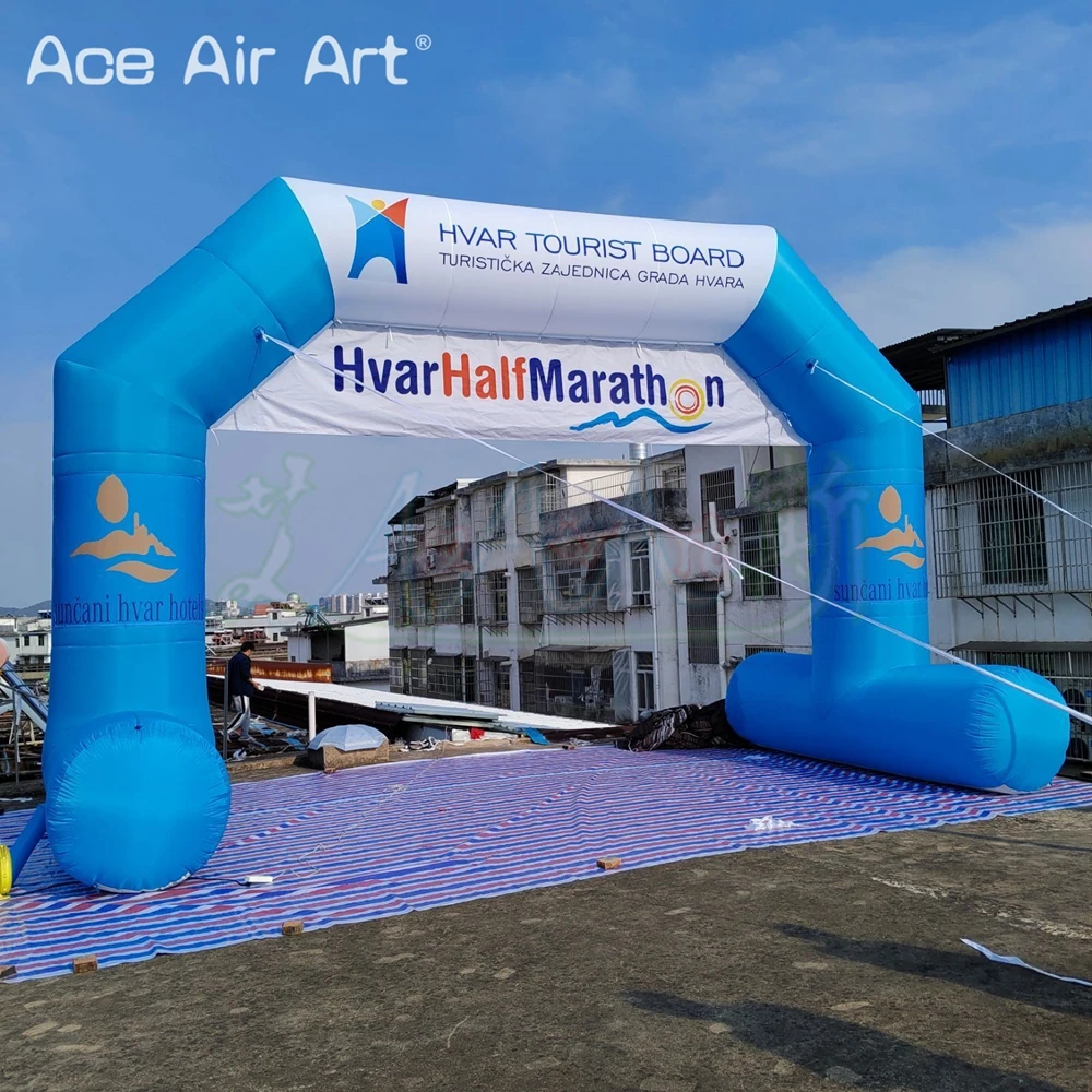 

Custom Free Standing 8.3mWx5.65mH Inflatable Archway Start Finish Line Arch Sport Archway with Logo for Sports Racing