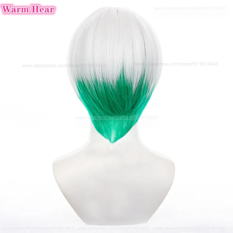 High Quality Otoya Eita Cosplay Wig Anime  30cm White Green Cosplay Anime Wigs Heat Resistant Synthetic Wigs + Wig Cap