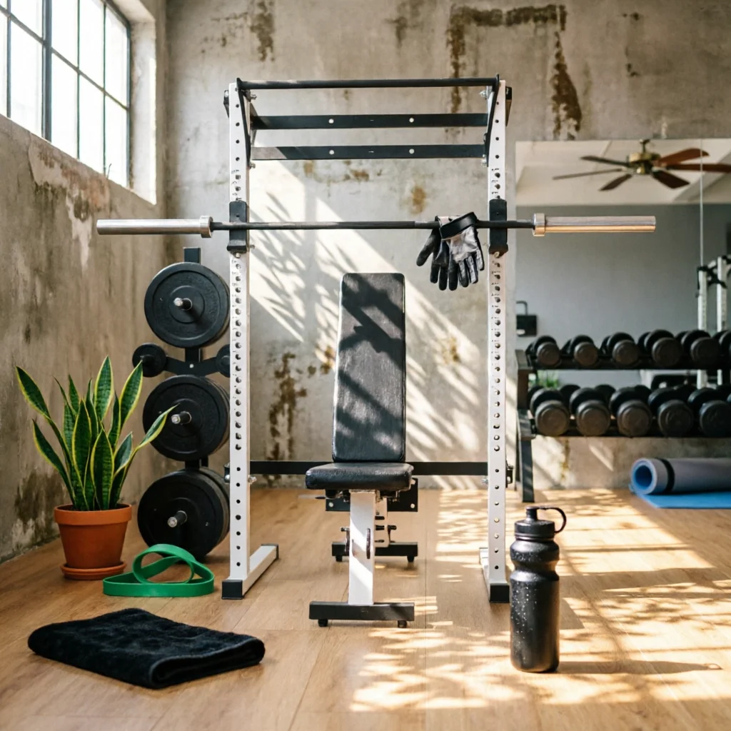 Wall Mounted Bench Space-Saving Foldable Workout Bench Long-Lasting Stable for Fitness Enthusiasts, Home Gym