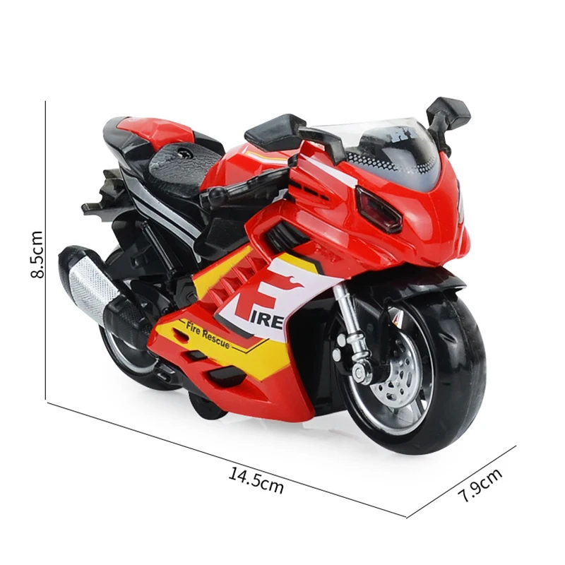 Lights Music Effect Simulation Motorbike Toys Boys Flash Iron Ride Police Motorbike Model Pull Back Inertia Car Children's Gift