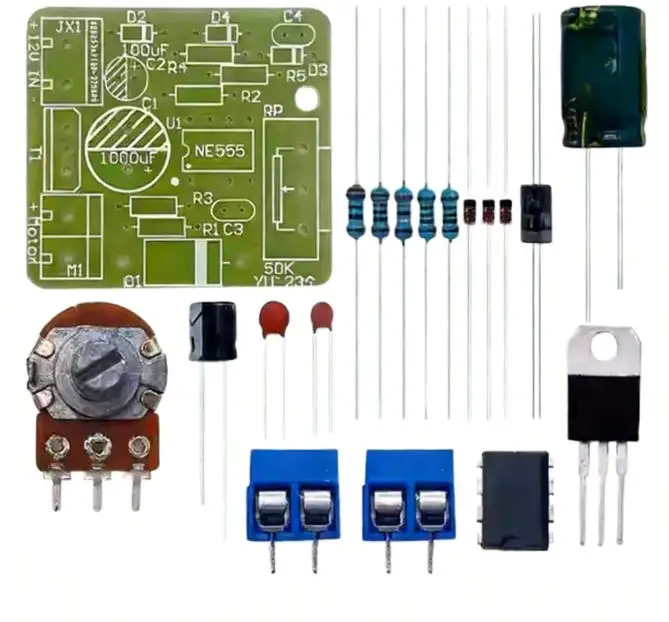 NE555-Based 12V DC Motor Speed Controller Module for DIY Electronics Projects and For Educational Training Kits