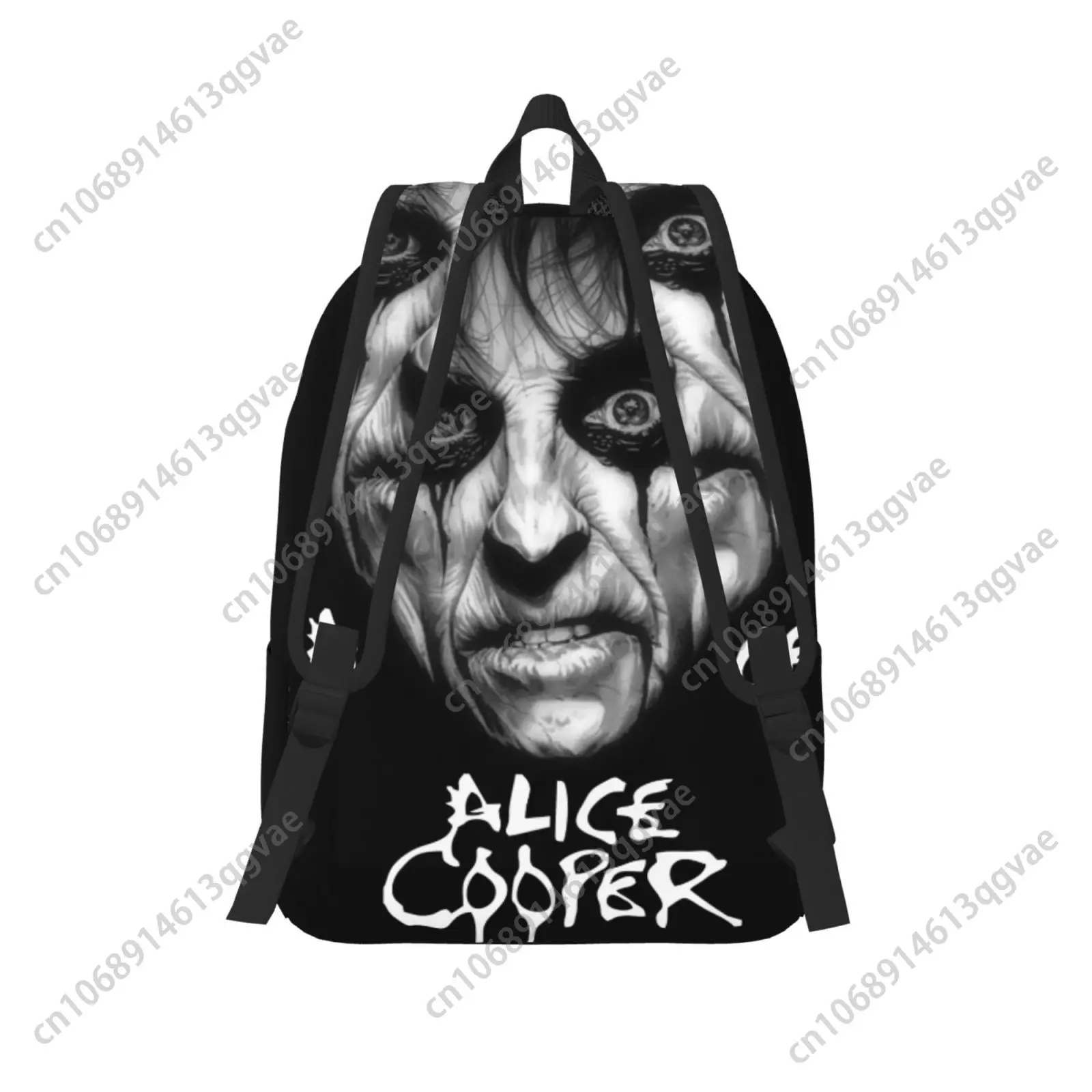 Hot Alice Cooper Horror Rock Custom Canvas Lightweight Backpack Fashion Durable Student Men Women Business Daypack