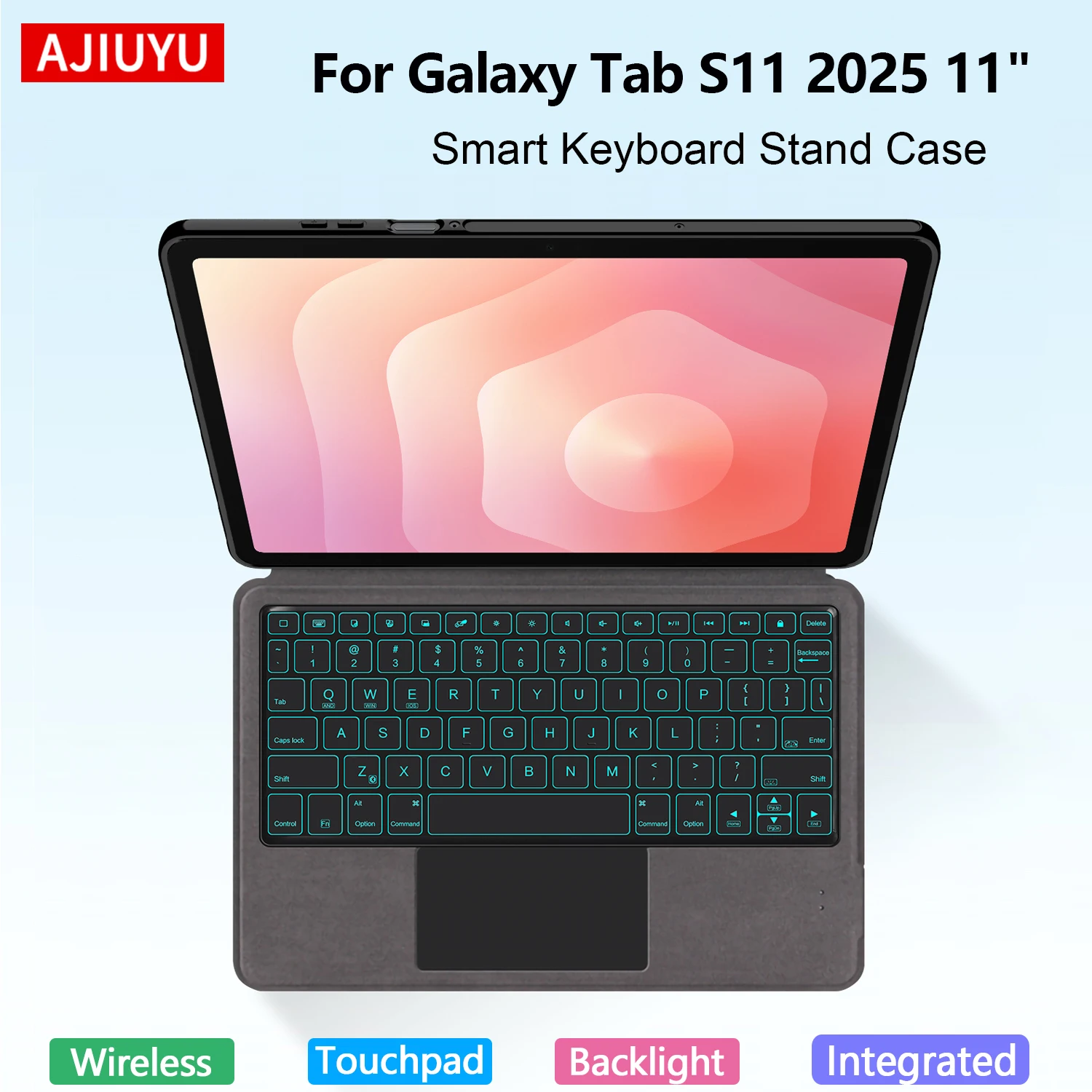 

Клавиатура с сенсорной панелью для Samsung Galaxy Tab S11 2025 11 "Защитный чехол для Tab S11 SM-X730 X736 11-дюймовый чехол с подсветкой для клавиатуры