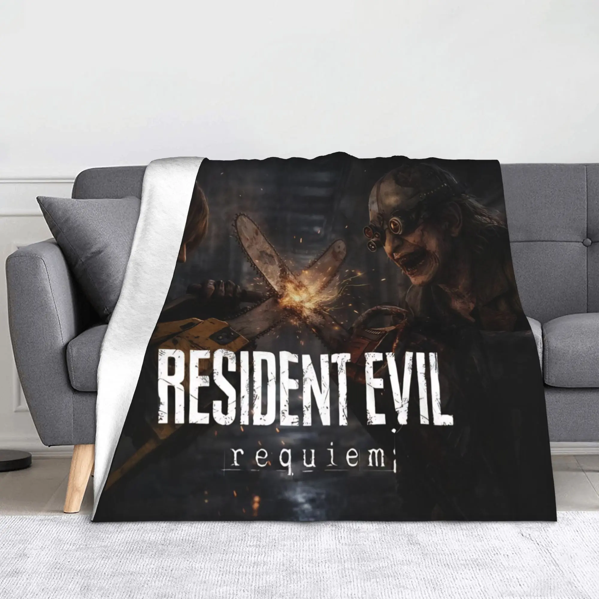 Super Soft Residents Evils 9 Requiem Throw Blanket Premium Flannel Fleece Kennedy Blanket Warm Plush Blankets All Season Use