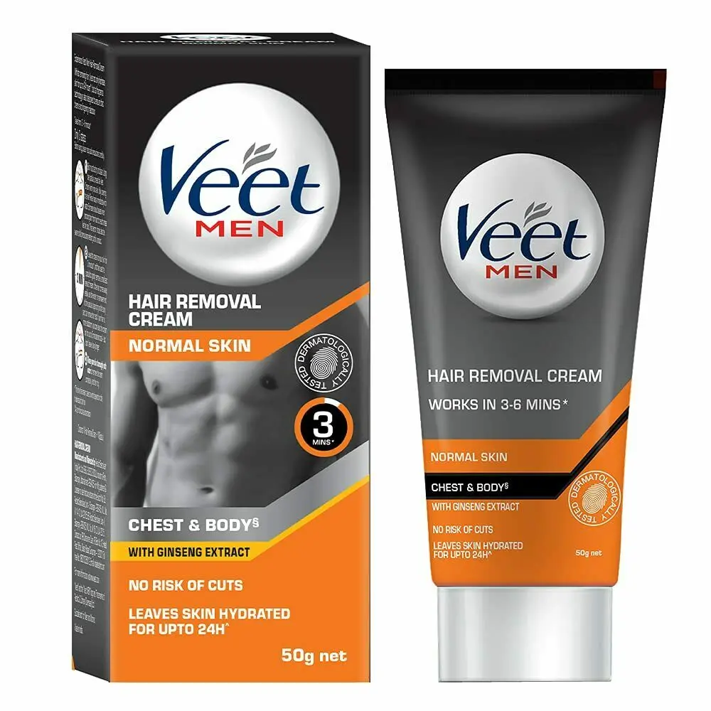 Veet Hair Removal Cream Sensitive Skin Soothing lasting Depilatory Cream Wax Cream For Men MTF Chest and Body Skin Care 50g