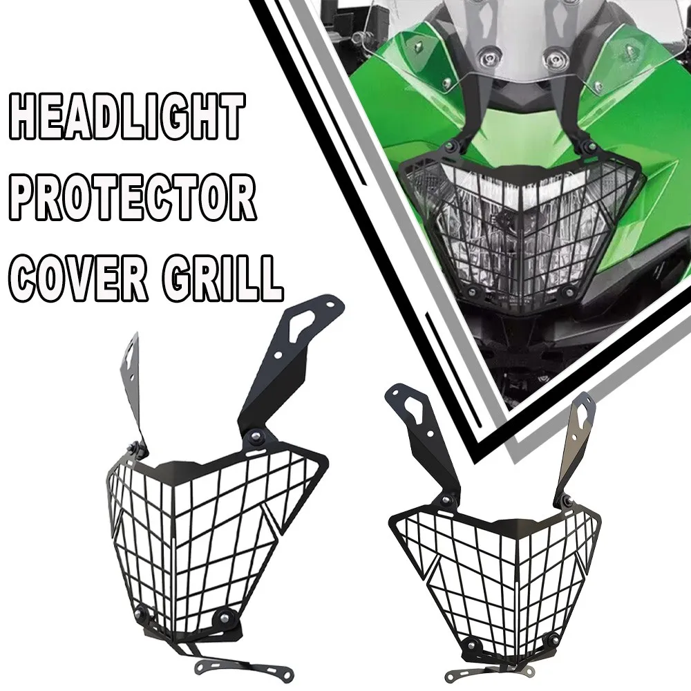 2023 Motorcycle CNC Headlight Protector Grille Guard Cover Protection For Kawasaki Versys250 Versys 300 X300 250 X-300 2015-2022