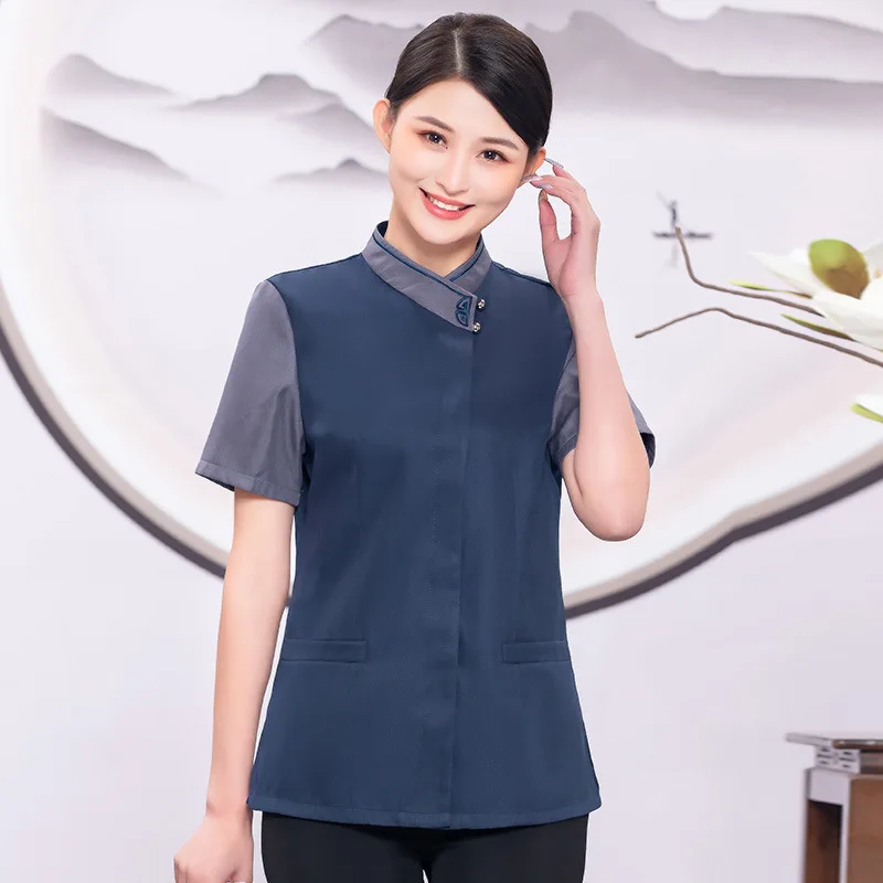 Hotel Cleaning Work Clothes Female Property Sales Department Housekeeping Aunt Male Guest Room Short Sleeve Floor PA Uniform Cle