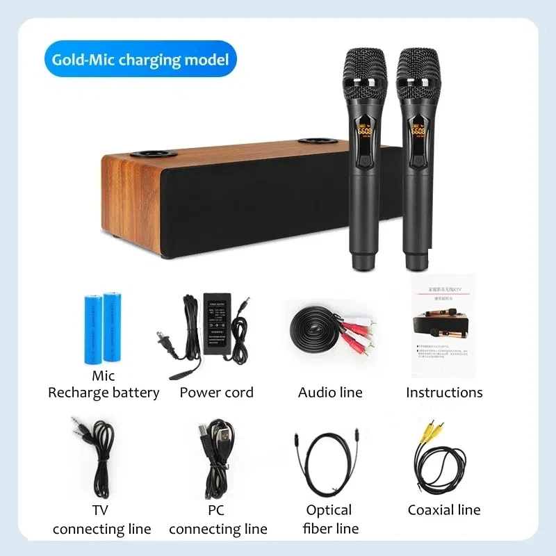 TV3.2 Aktiver Lautsprecher, Audio-Mixer, hohe Leistung, 120 W, tragbar, Karaoke, Zuhause, KTV, kabellose Bluetooth-Soundbox mit kabellosem Mikrofon