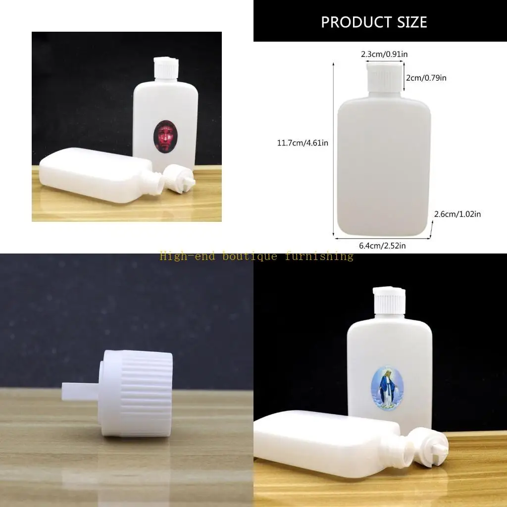 L9nb Botella Religiosable recargable Boutismo contenedores Botella loción con tapa