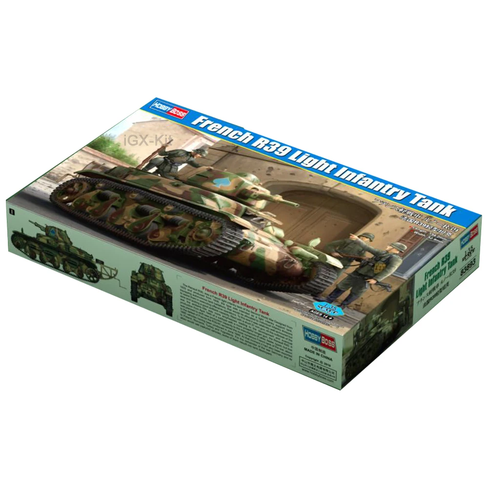 

Hobbyboss 83893 1/35 Scale French R39 Light Infantry Tank Armor Vehicle Hobby Craft Toy Plastic Model Building Kit