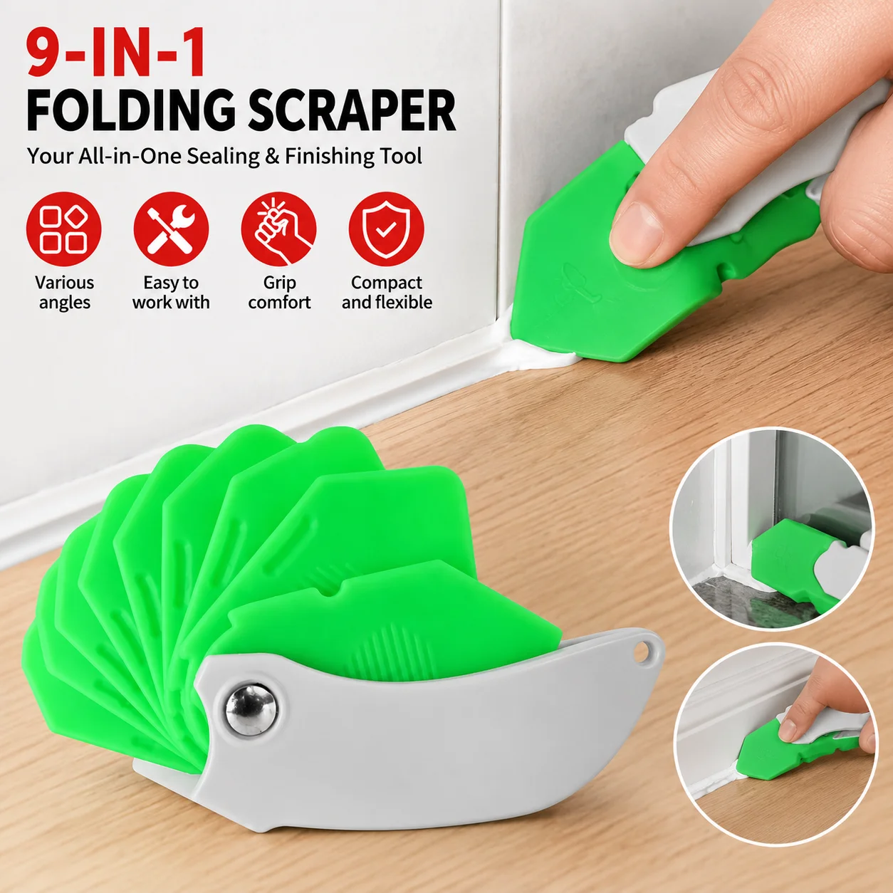 Silicone Caulking Tool Professional Sealant Spreading Joint Sealant Spreader Spatula Tile Window Grout Edge Removal Tool