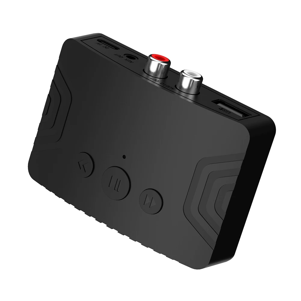 Audio Receiver Type-C Portable Music Receiver Bluetooth-Compatible Dual Output Interface Multifunctional DC 5V for TV PC Speaker
