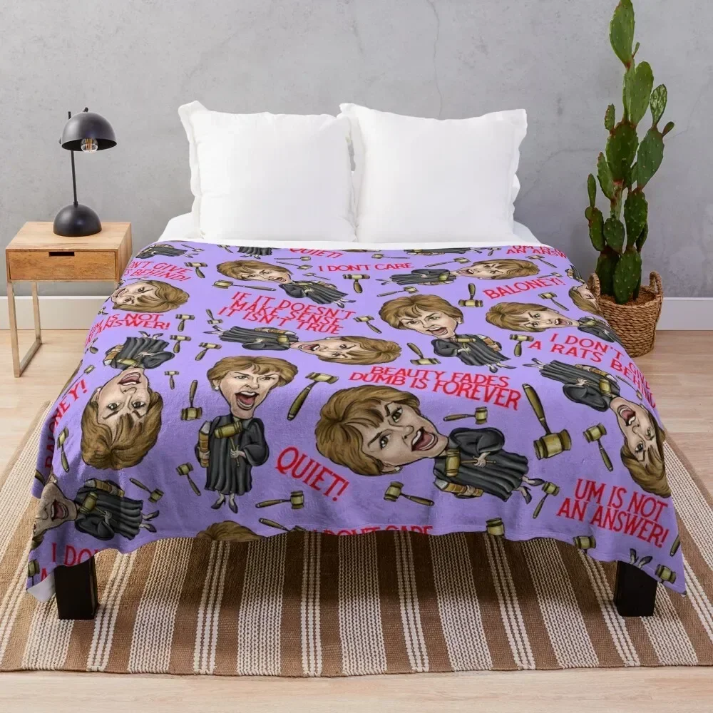 

Purple Judge Judy Print Throw Blanket Soft Plaid Extra Large Throw Blankets