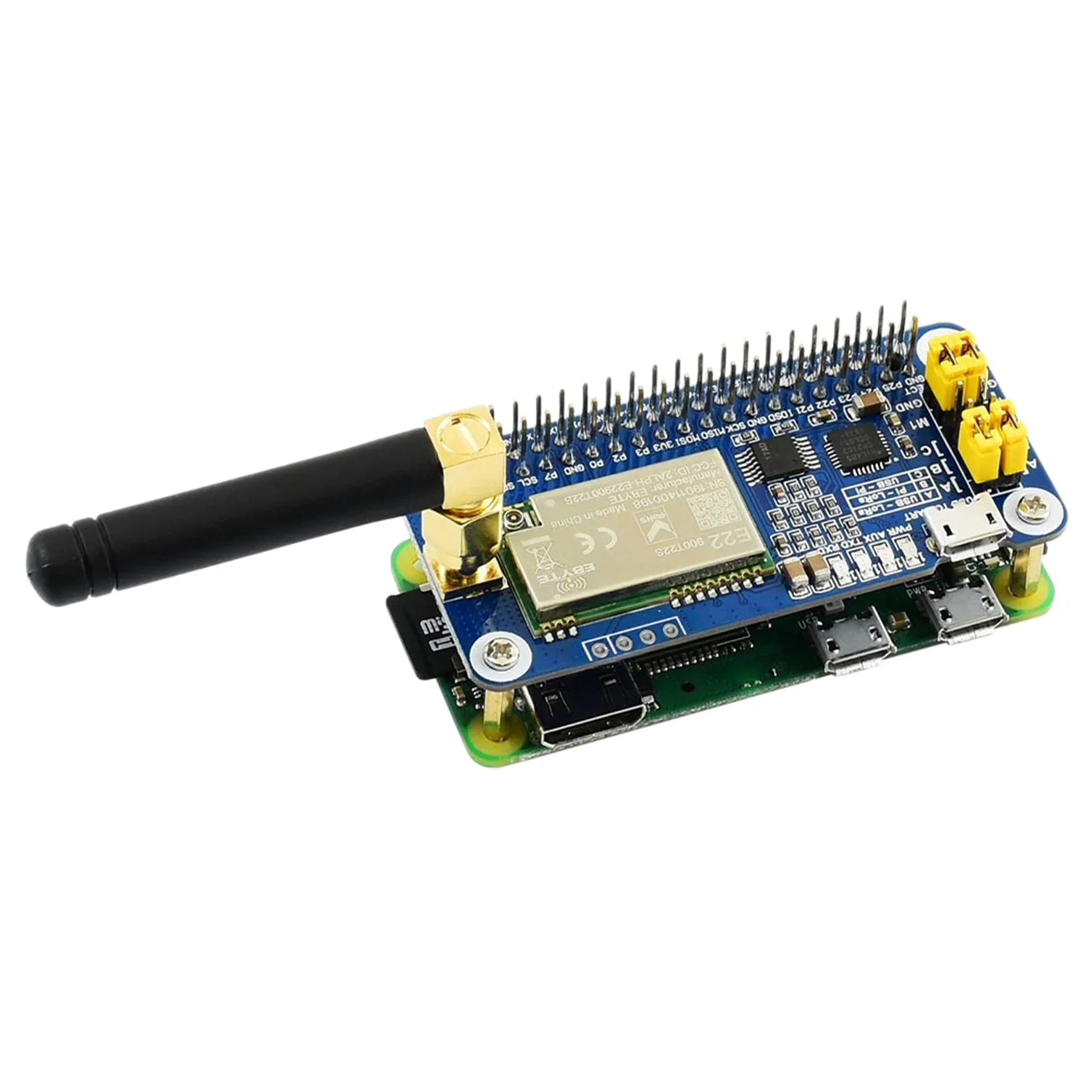 Waveshare SX1262 LoRa HAT for Raspberry Pi Covers 915MHz Frequency Band with Spread Spectrum Modulation